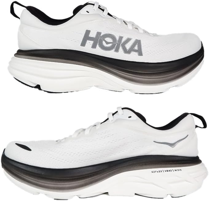 Amazon | HOKA (HOKA ONE ONE) M BONDI 8 WHITE/BLACK 1123202-WBLC